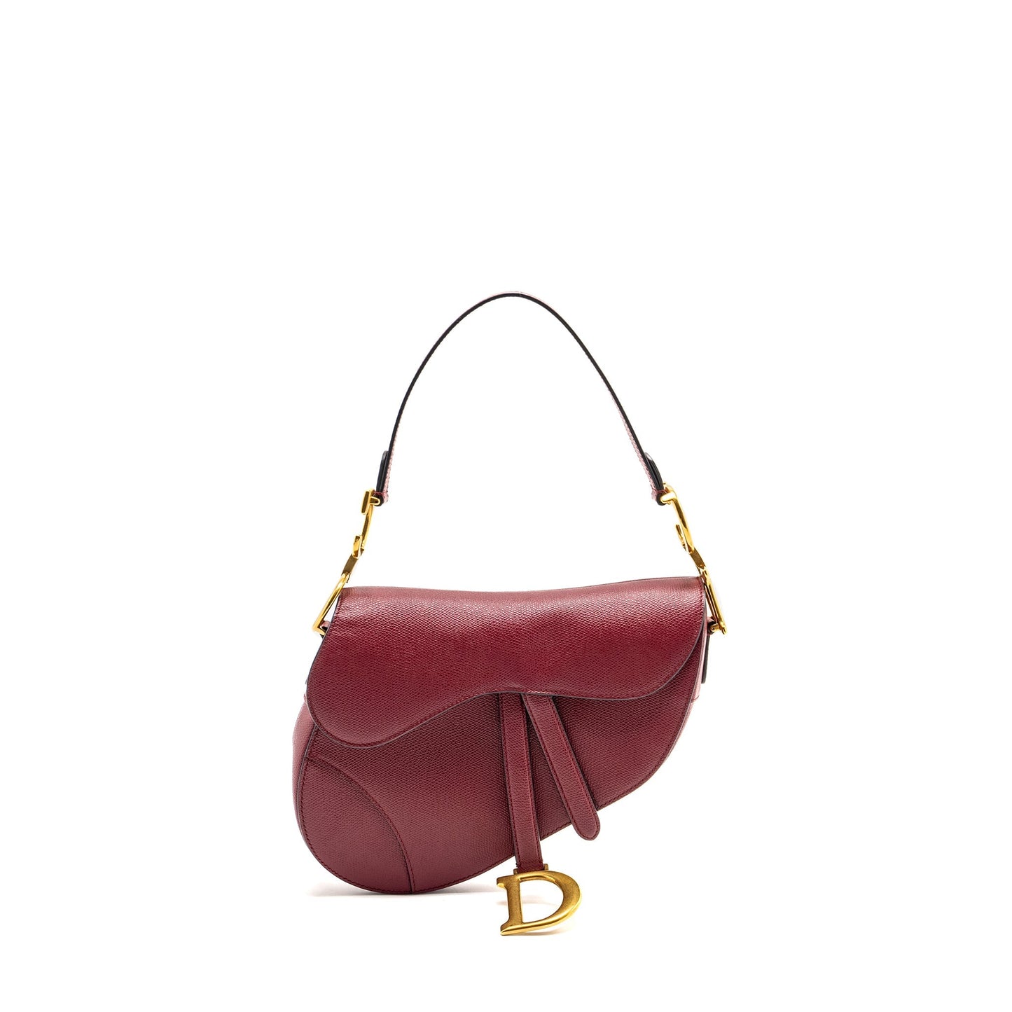 Dior Medium Saddle Purse Calfskin Red
