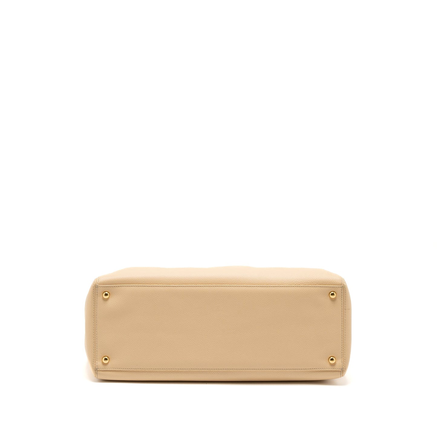 Chanel Cerf Tote Bag Grained Calfskin Beige GHW
