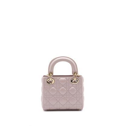 Dior mini lady dior lambskin light pink