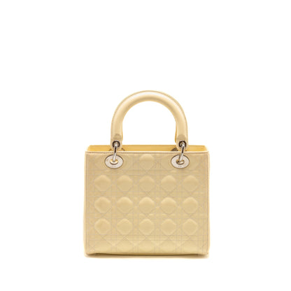 Dior Medium Lady Dior Patent Light Yellow