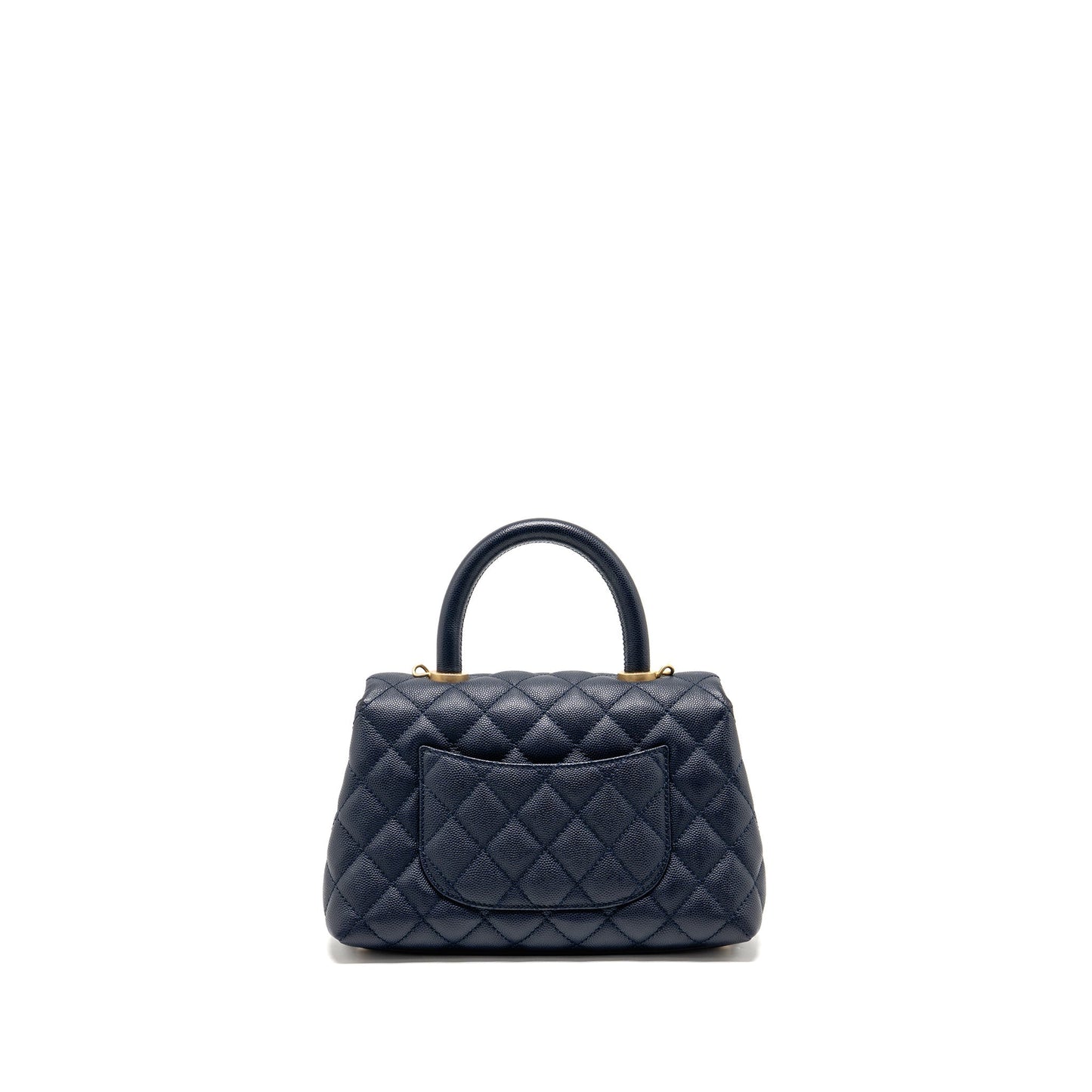Chanel Small Coco Handle Caviar Navy GHW