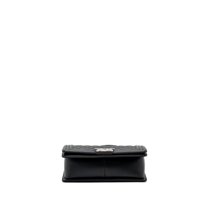 Chanel Medium Boy Bag Calfskin Black Ruthenium Hardware