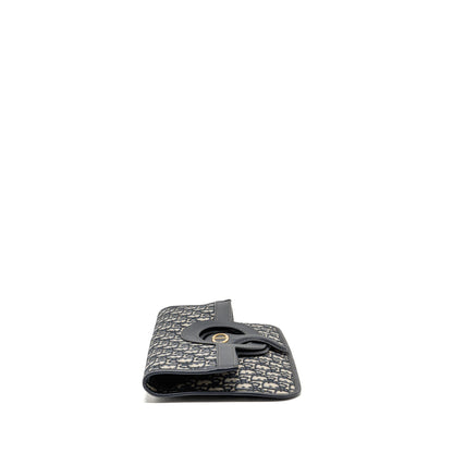 Dior Folder Clutch Oblique Canvas/Calfskin Blue