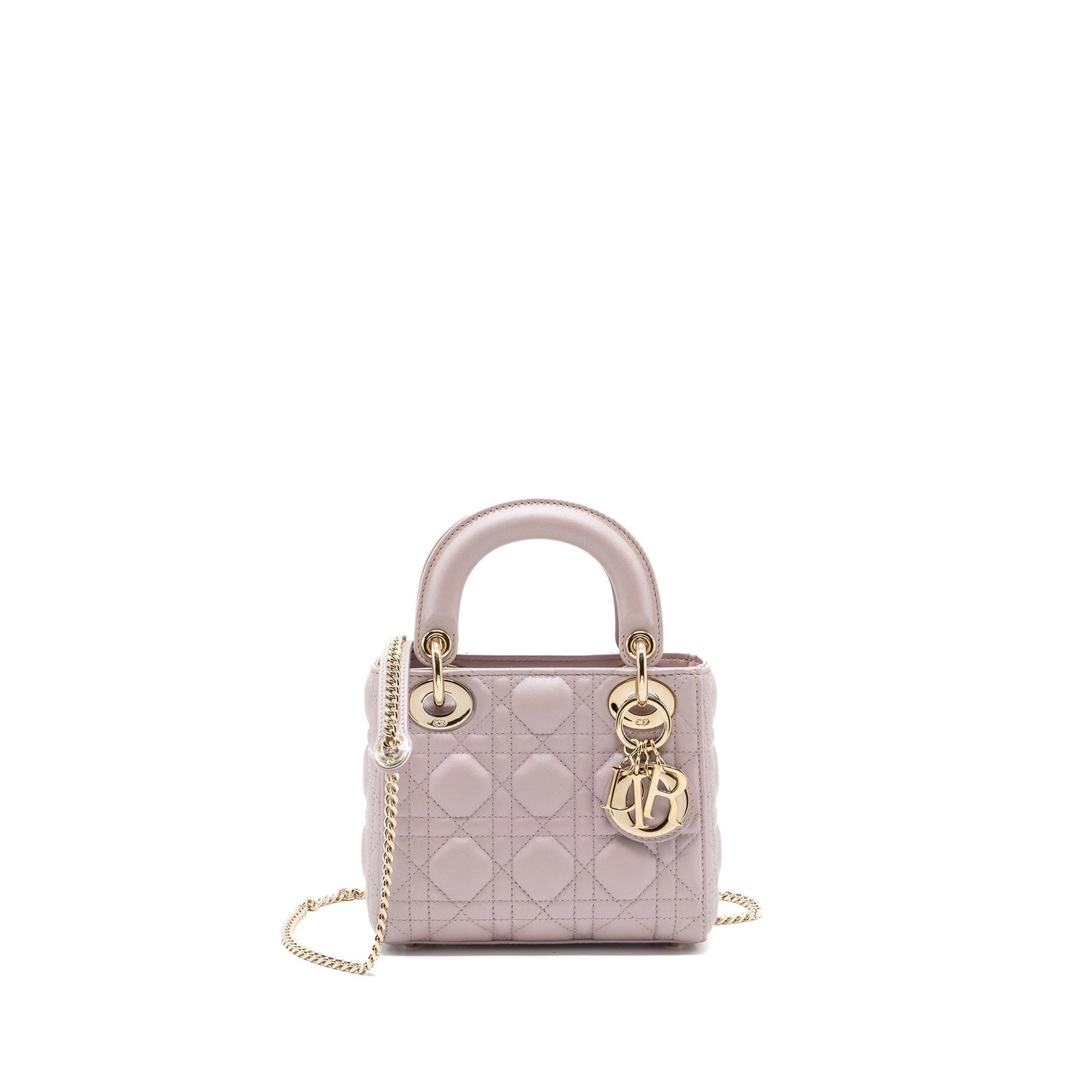 Dior mini lady dior lambskin light pink