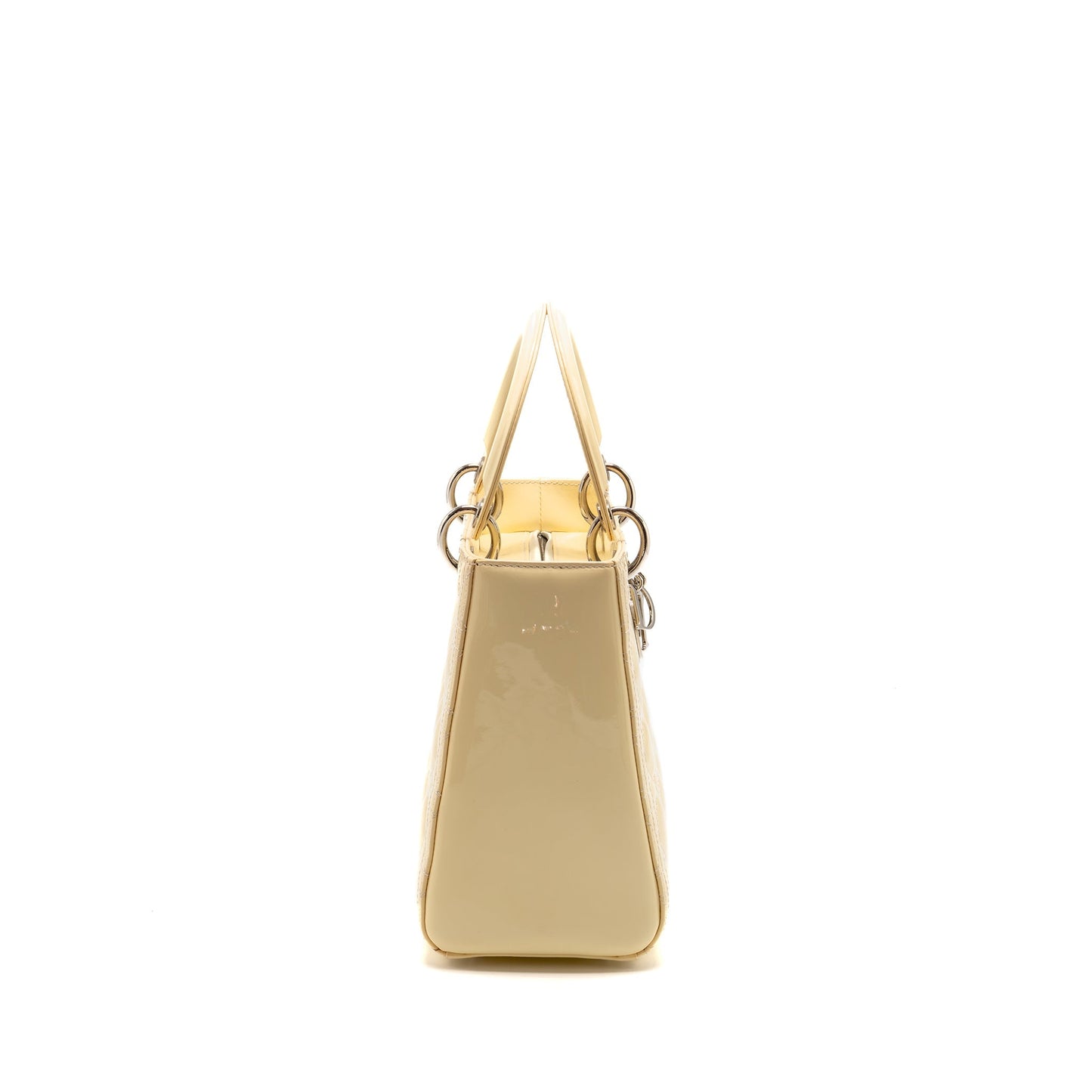 Dior Medium Lady Dior Patent Light Yellow