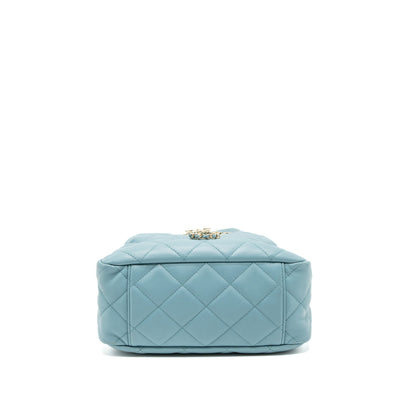 Chanel Bucket Bag Calfskin Light Blue LGHW