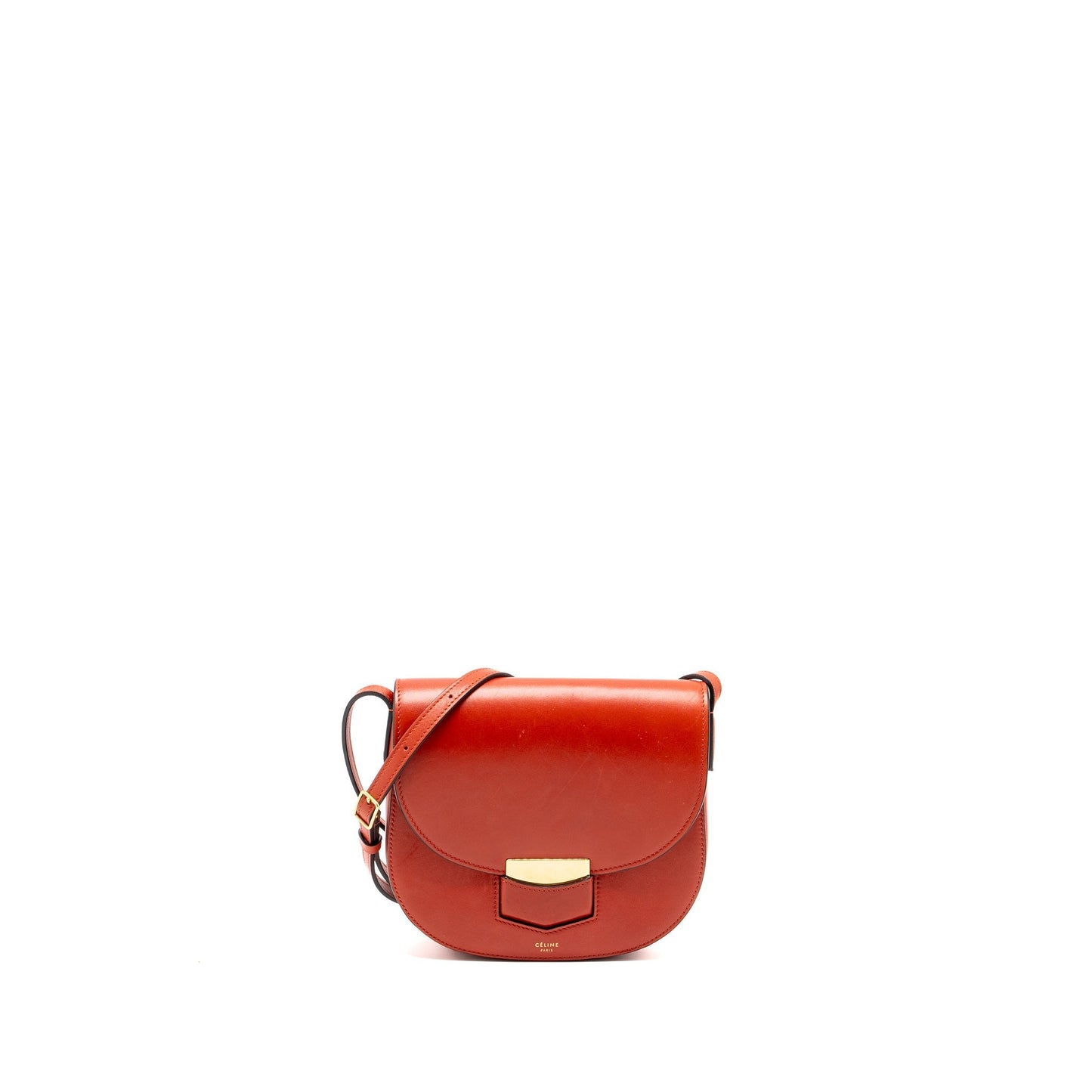 Luxury CELINE Troutteur bag leather red