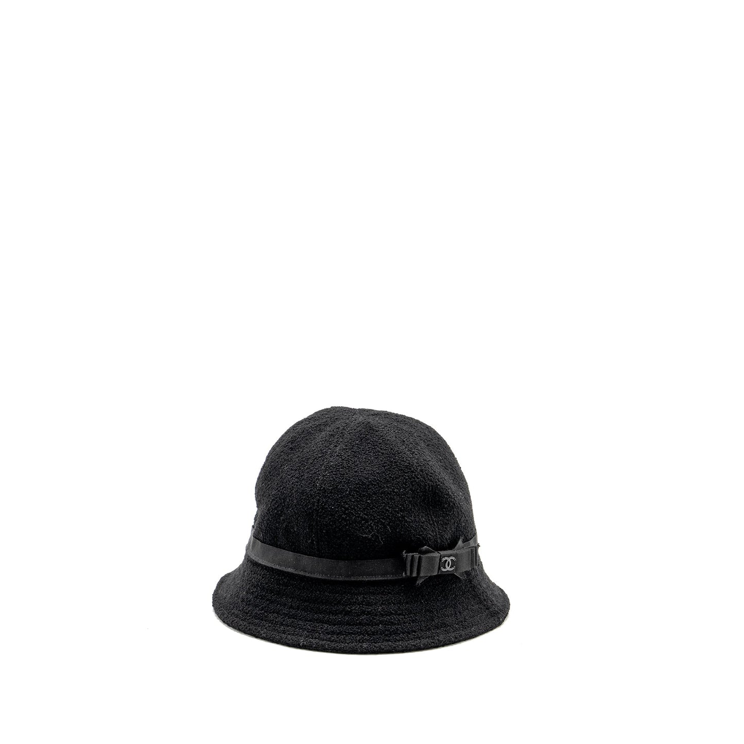 Chanel Size 57 Bucket Hat Wool Black