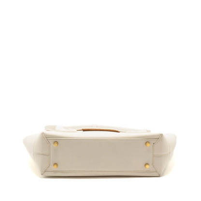 Bottega veneta large Arco tote Purse grained calfskin white