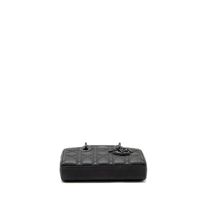 Dior Small Lady D-Joy Purse Black Ultramatte Calfskin So Black