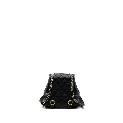 Chanel 23A mini triple pack backpack calfskin black LGHW (microchip )