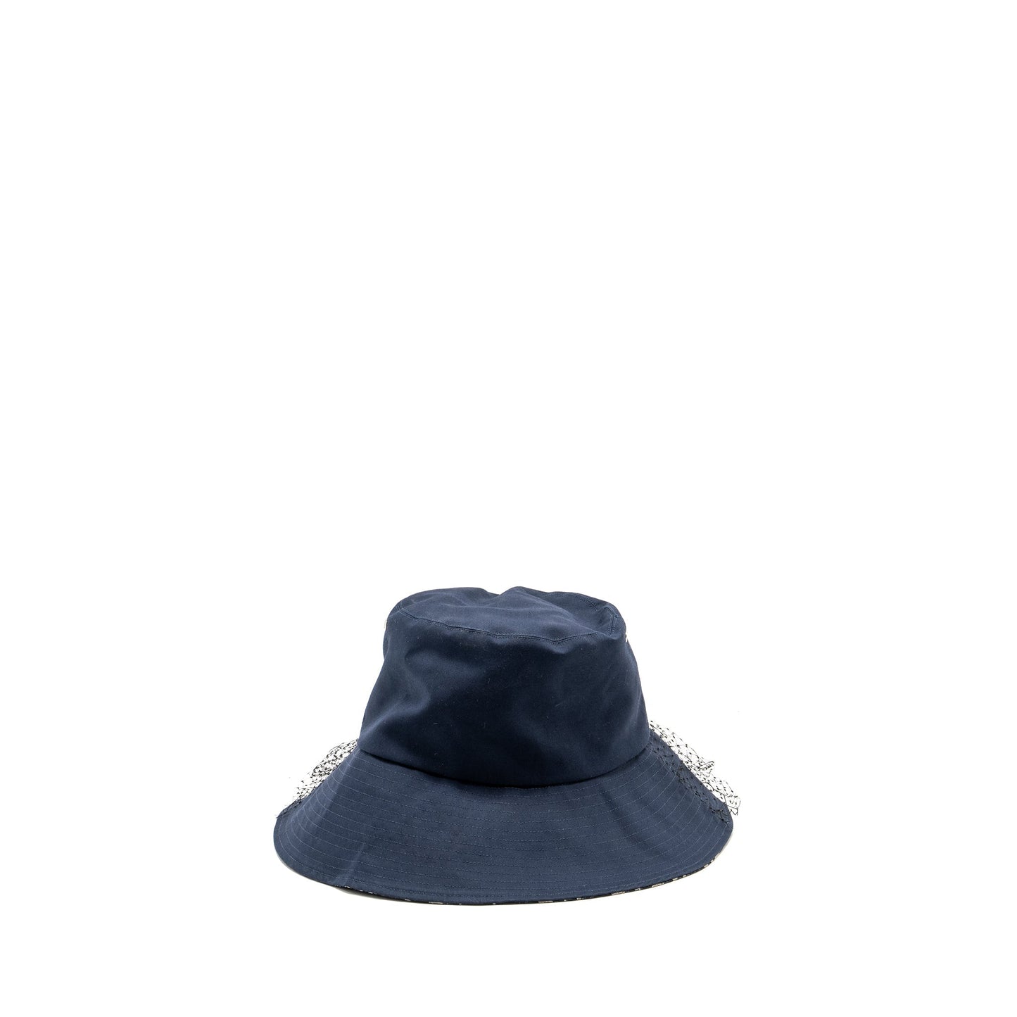 Dior Size 57 Teddy-D Brim Bucket Hat with Veil Blue