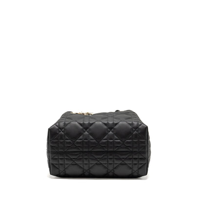 Dior Medium Dior Toujours Purse Macrocannage Calfskin Black