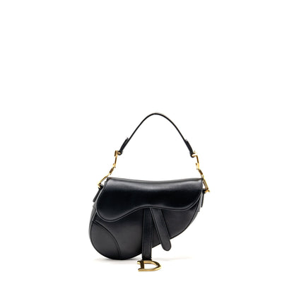 Dior Mini Saddle Purse Calfskin Black