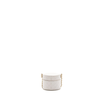 Chanel mini vanity with chain lambskin white LGHW