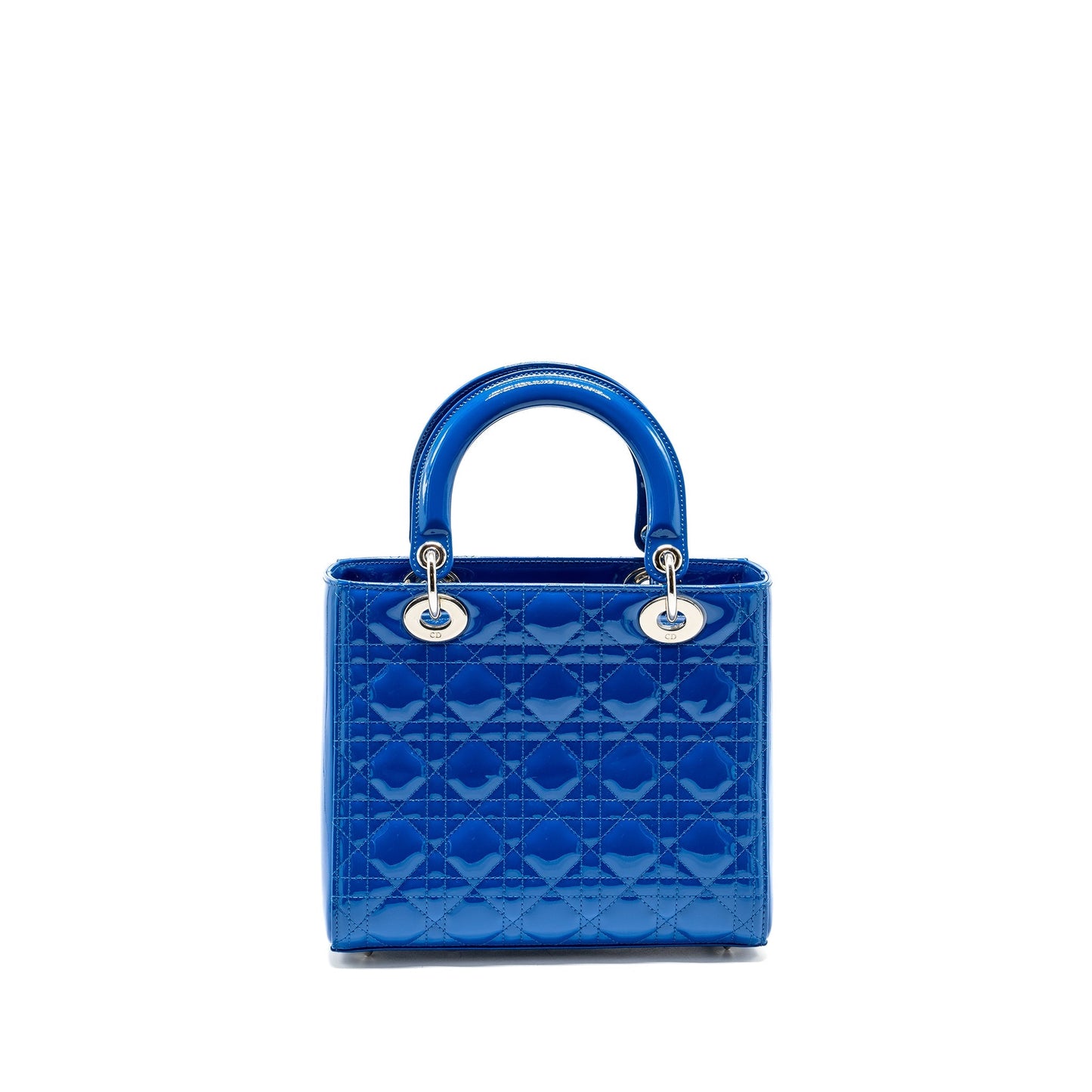 Dior Medium Lady Dior Patent Blue