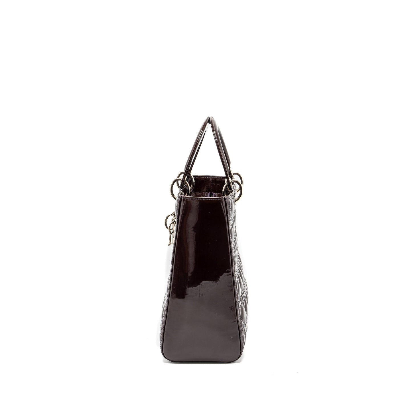 Dior large lady dior patent burgundy