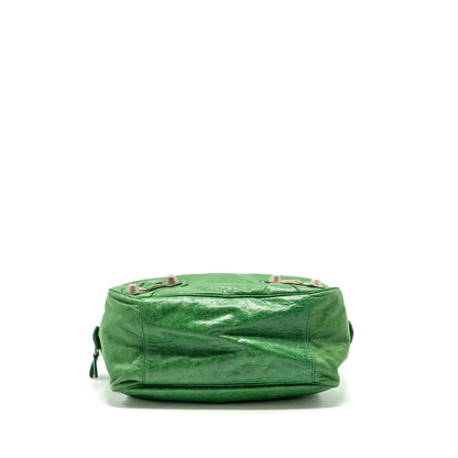 Balenciaga zip handle Purse green leather