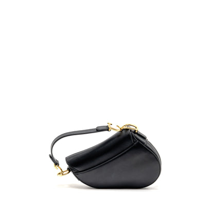 Dior Mini Saddle Purse Calfskin Black