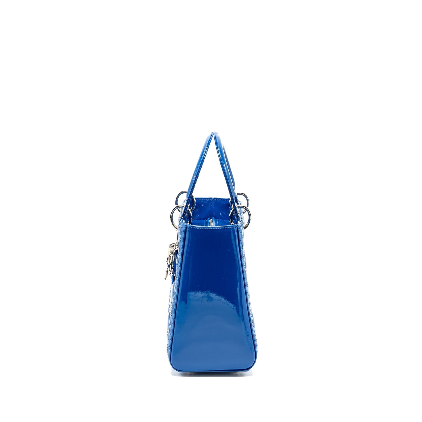 Dior Medium Lady Dior Patent Blue