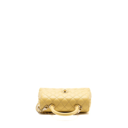 Chanel small coco handle caviar 22P light yellow LGHW (microchip)