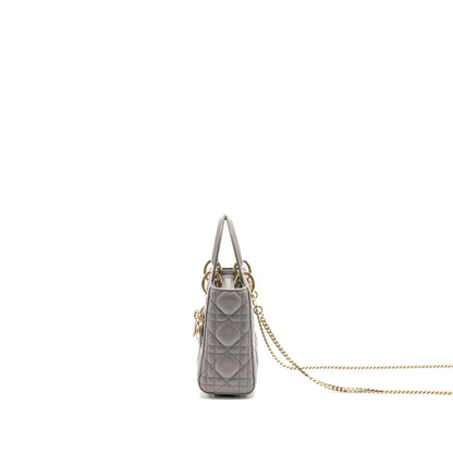 Dior Mini Lady Dior Lambskin Grey