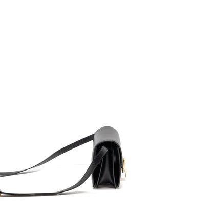 Luxury CELINE Mini Classic Box Bag Calfskin Black GHW
