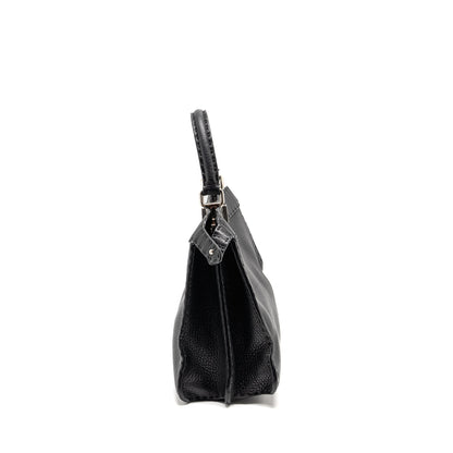 Fendi Medium Peekaboo Purse Calfskin Black