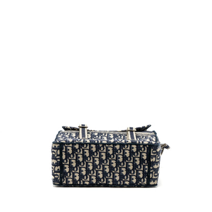 Dior diorcamp messenger Purse blue oblique embroidery