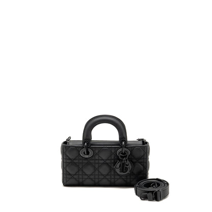 Dior Small Lady D-Joy Purse Black Ultramatte Calfskin So Black