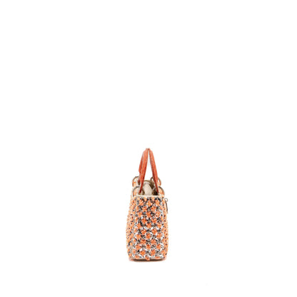 Dior Mini Lady Dior limited edition velvet / alligator / sequin light pink