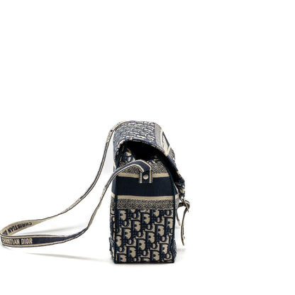 Dior diorcamp messenger Purse blue oblique embroidery