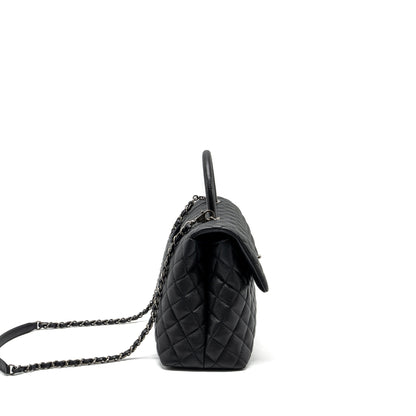 Chanel Large Coco Handle Caviar Black Ruthenium Hardware