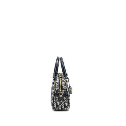 Dior Medium Bowling Purse dior oblique canvas blue