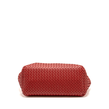 Bottega Veneta Intrecciato Chain Mini Purse Leather Red/Black with Black Hardware