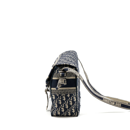 Dior diorcamp messenger Purse blue oblique embroidery