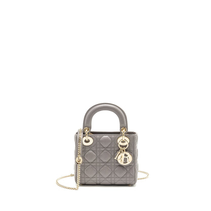 Dior Mini Lady Dior Lambskin Grey