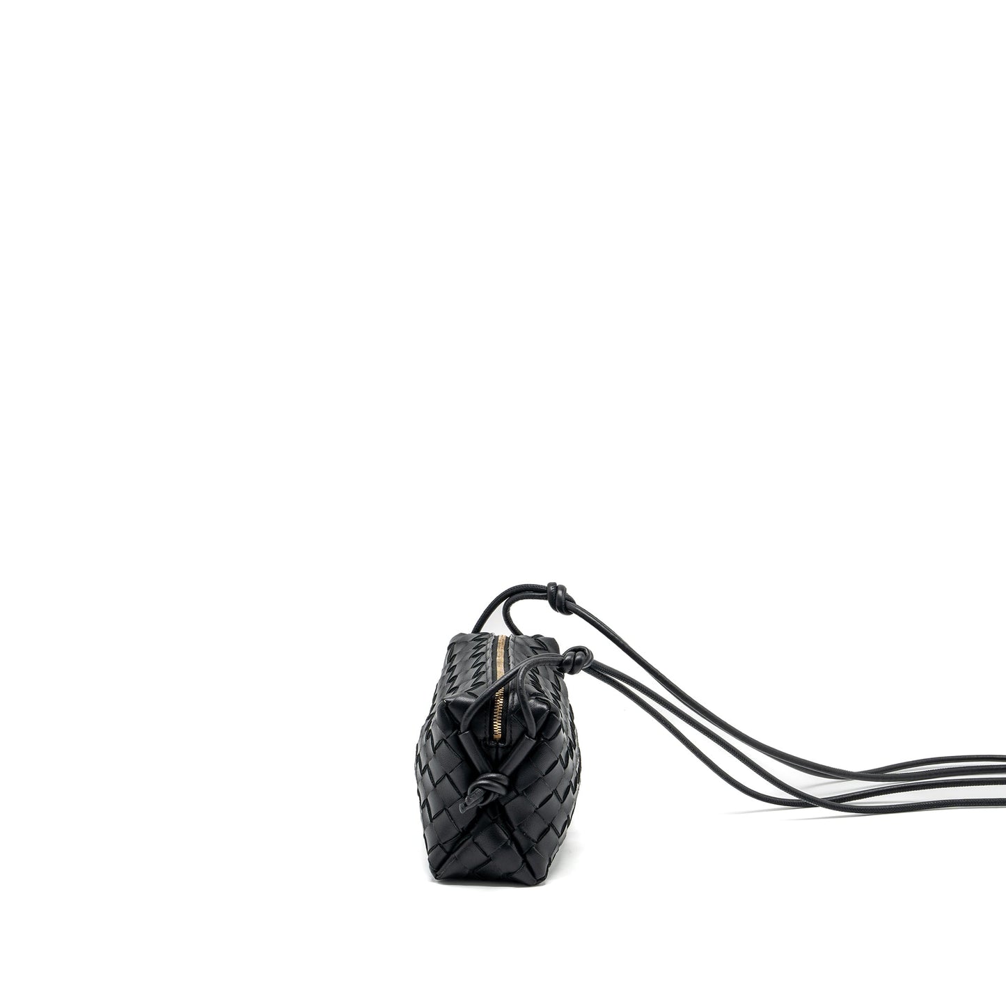 Bottega Veneta Mini Loop Camera Purse Lambskin Black