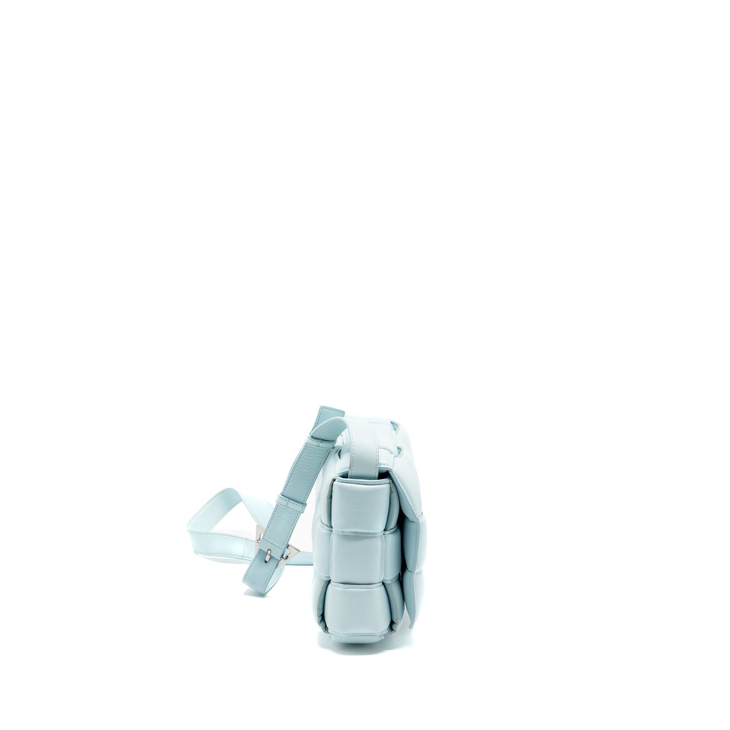Bottega Veneta padded cassette soft lambskin light blue
