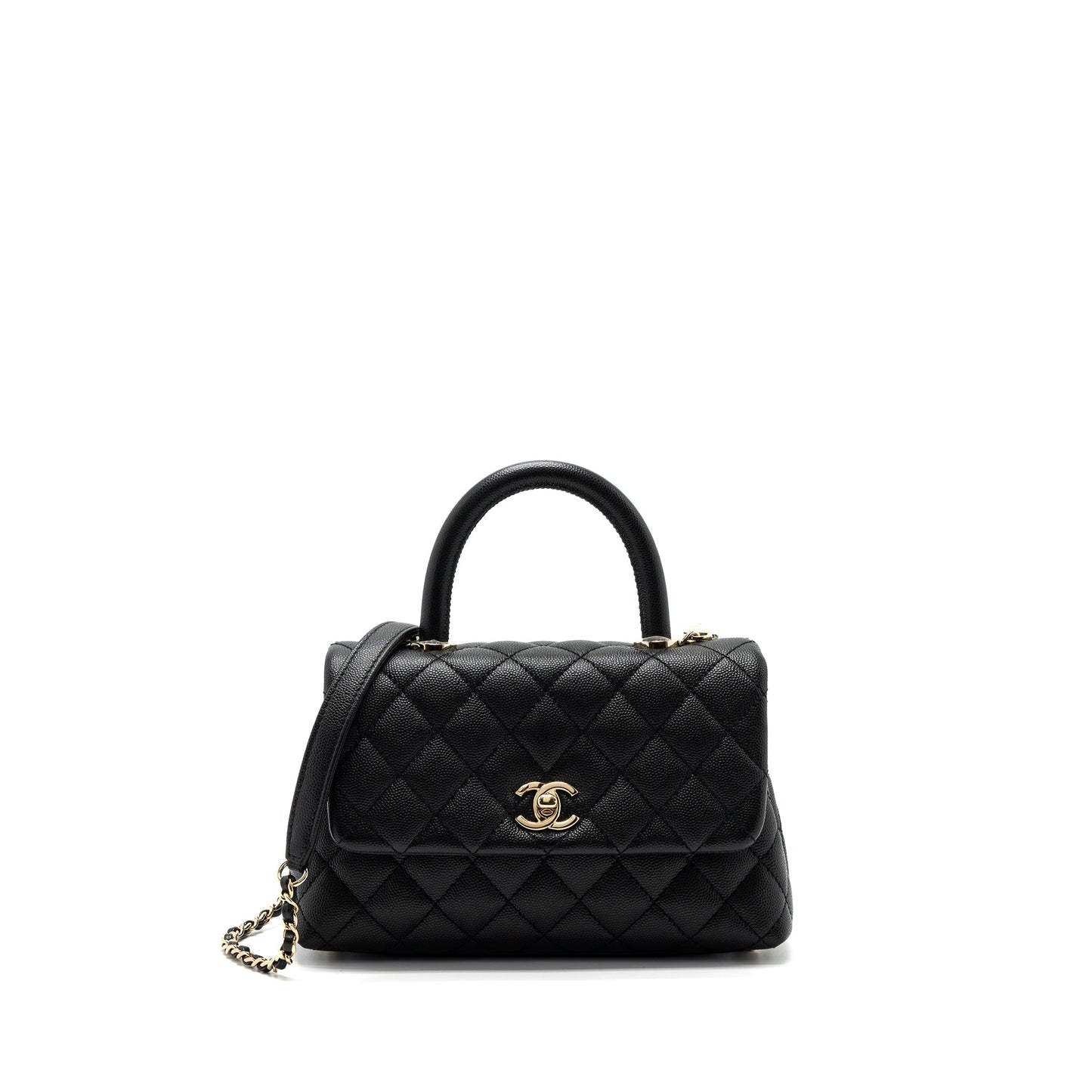 Chanel Small Coco Handle Caviar Black LGHW