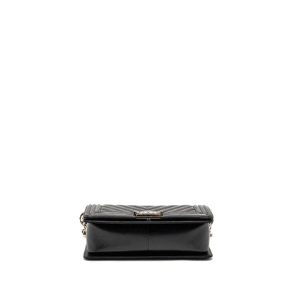 Chanel Chevron Medium Boy Bag caviar black SHW
