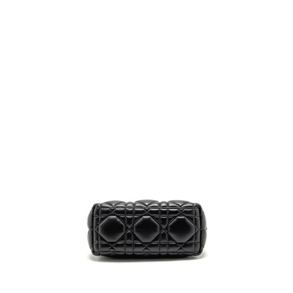 Dior Medium Diortravel Nomad Pouch Macrocannage Calfskin Black