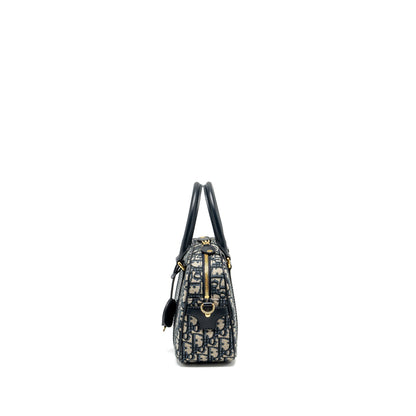 Dior Medium Bowling Purse dior oblique canvas blue