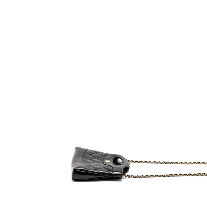 Chanel Mini 31 Clutch with Chain Shiny Calfskin Black LGHW (Microchip)