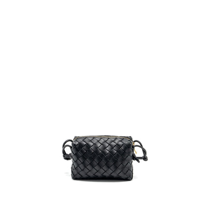 Bottega Veneta Mini Loop Camera Purse Lambskin Black