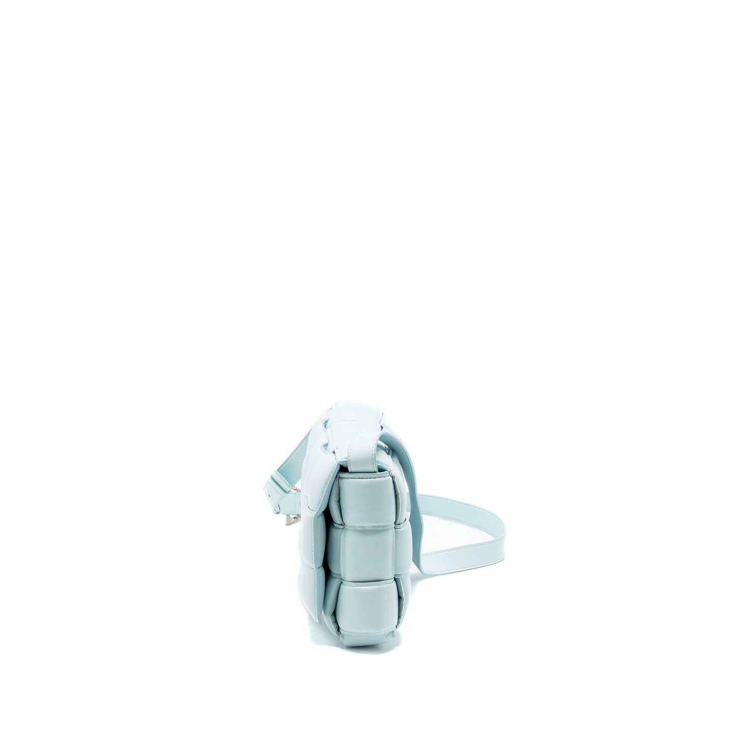 Bottega Veneta padded cassette soft lambskin light blue
