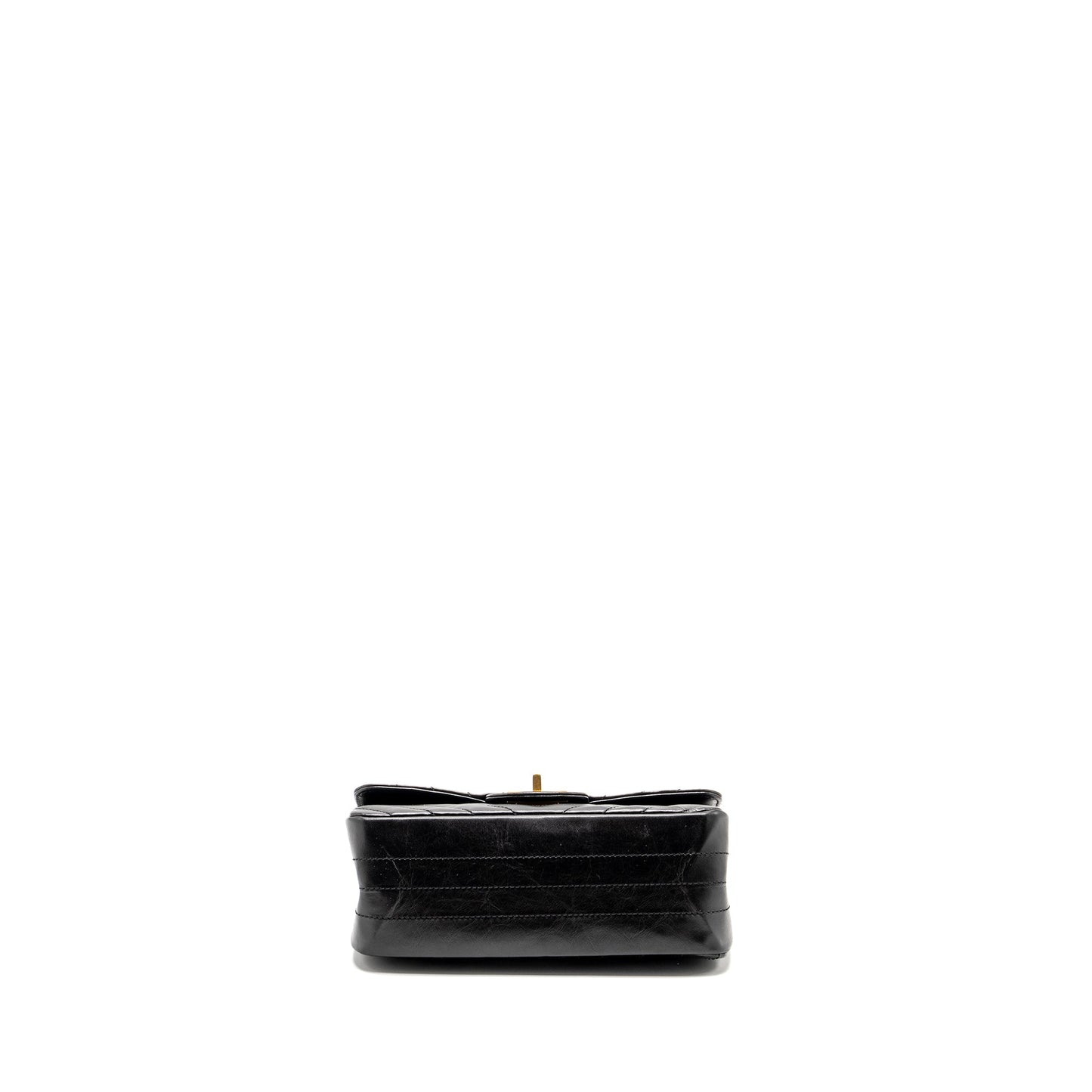 Chanel Mini 2.55 Reissue Chevron Calfskin BLACK GHW (Microchip)