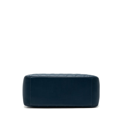 Chanel Grand Shopping Tote/ GST Caviar Dark Blue SHW
