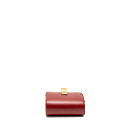 Celine Mini classic box Purse calfskin red