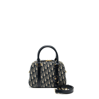 Dior Medium Bowling Purse dior oblique canvas blue